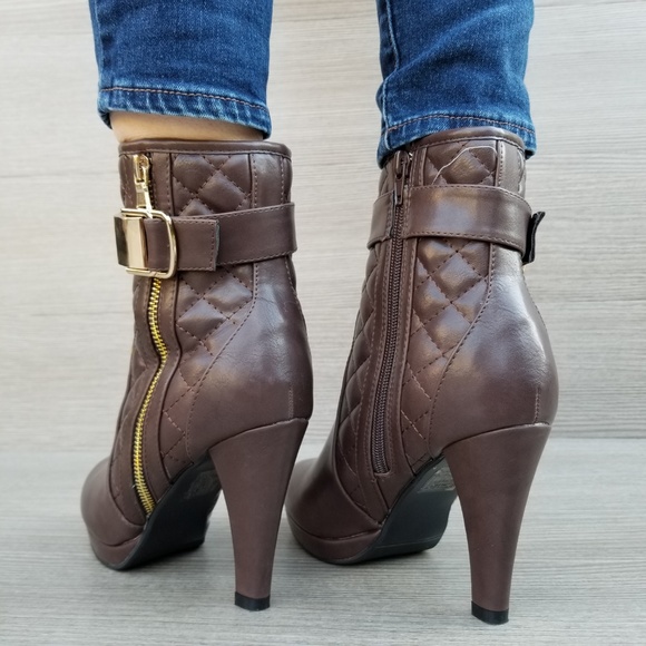 Platform High Heel Ankle Boots Fur inside-Z - Picture 6 of 8